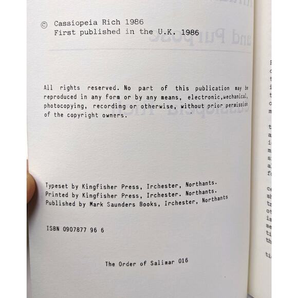 Vintage - Ritual Its Power and Purpose - Cassiopeia Rich 1986 - First UK Edition - Picture 2 of 5